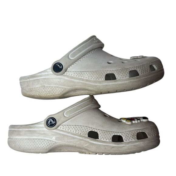 Crocs White with Mickey Mouse/Taylor Swift Design. Size 7. - Picture 3 of 5